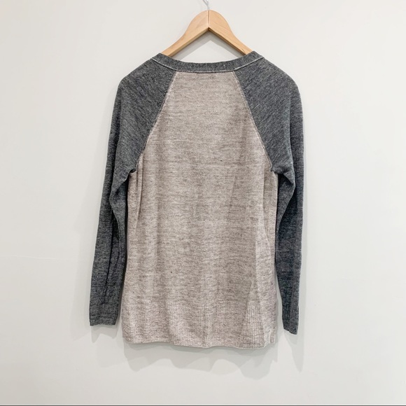 Madewell 100% Linen Knit Cardigan Sweater Colorblock - Picture 3 of 7